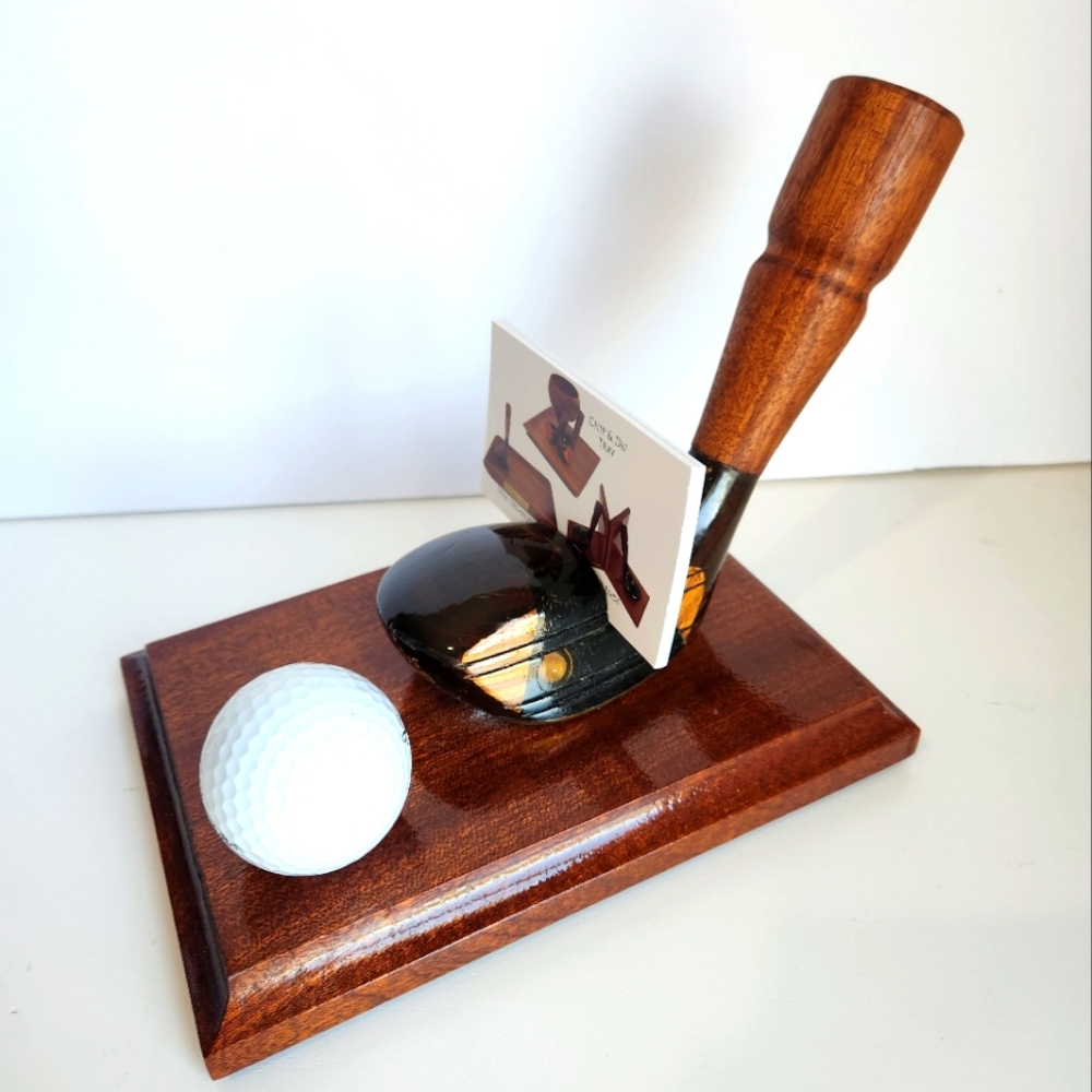 Real Vintage Johnny Miller 2100 Golf Club Business Card Holder Pen Holder Office
